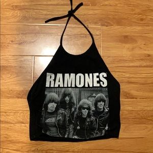 black ramones halter top